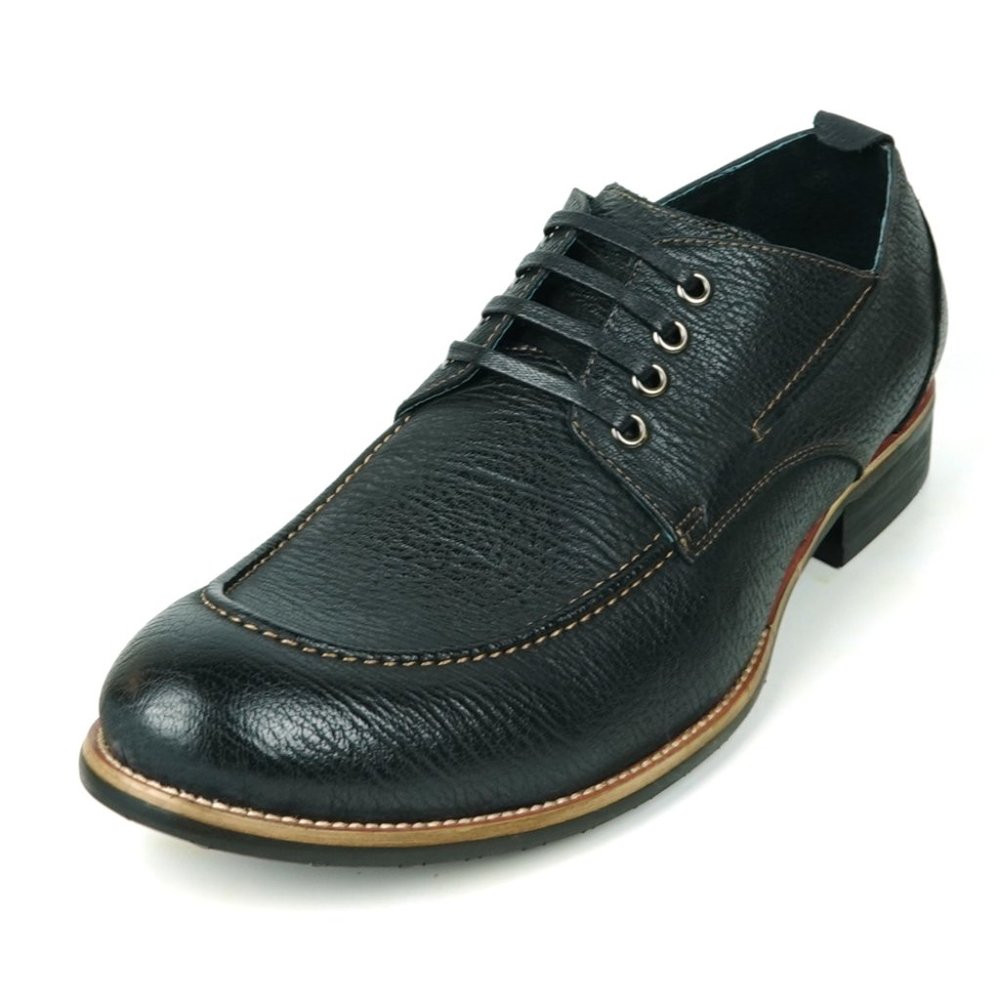 Encore by Fiesso FI-9048 Black Lace up Shoes